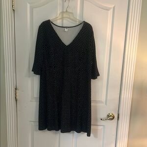 Old Navy Black and White Polka Dot Dress